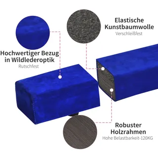 Homcom Schwebebalken mit Epe-Polsterung blau (Farbe: Blau)