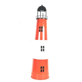Westerholt Großer Leuchtturm aus Metall mit Solarfunktion H:80 cm, Gartendekoration