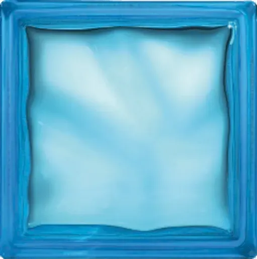 Glassblocks Glasbaustein azur 19x19x8 cm glanz 1908WAZUR