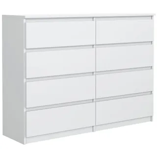 meble masztalerz Kommode Mit 8 Schubladen - 140 cm breit – modern, praktisch & geräumig weiß