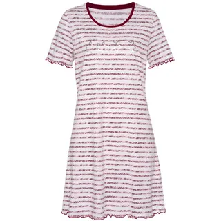 VIVANCE DREAMS Damen Sleepshirt pink-rot-gestreift Gr.44/46