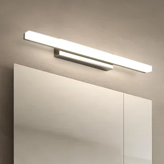 Yafido LED Spiegelleuchte Badleuchte 40CM Badlampe Spiegellampe Naturweiß Badezimmer Lampe Wandleuchte 230V 9W 6000K Schrankleuchte 800 Lumen Nicht-dimmbar