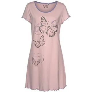 vivance dreams by lascana Nachthemd mit Schmetterling Motiv Rosa 32/34