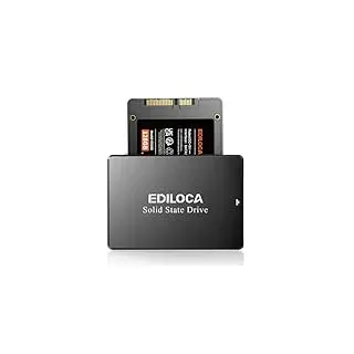 Ediloca SSD, SSD Festplatte Intern, 2.5" SATA III, bis zu 550MB/s, 3D NAND TLC, Kompatibel mit Laptop und PC-Desktop(ES106 128GB Black)