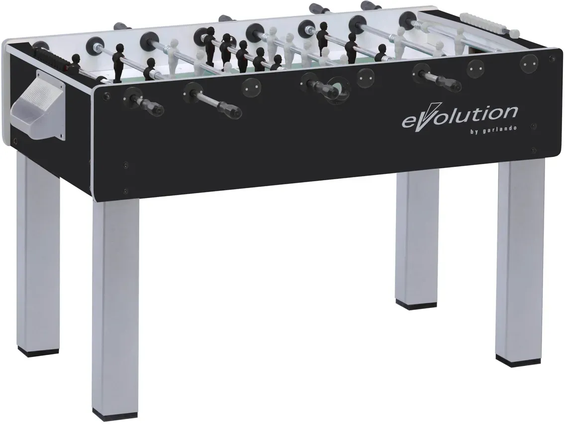 Garlando Tischfußball Kickertisch "F-200 Evolution",schwarz / silber,