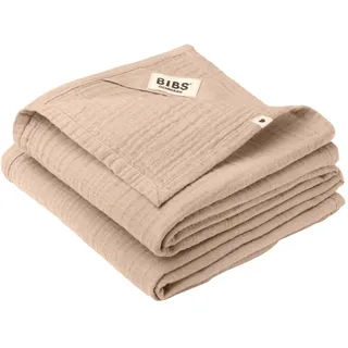 Bibs Muslin Cloth Mulltücher 2-Pack, 100% Bio-Baumwolle, 70x70 cm, Blush