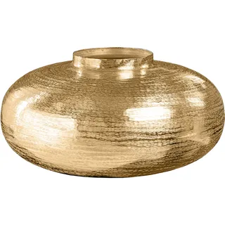 Riess-Ambiente Vase ABSTRACT ORIENT - modern Deko 35cm gold rund Metall Hammerschlag-Design