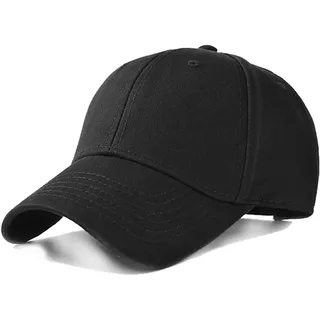JJiaoLinin Baseball Cap,Unisex Klassische Basecap Herren und Damen Baumwolle Cap Verstellbare Baseballkappe,für Sport Wandern Ausflug,Schwarz(60-65cm) - 60-65cm