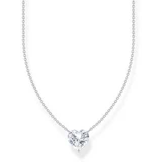 Thomas Sabo Kette mit weißem Herz-Anhänger, 925 Sterlingsilber KE2211-051-14