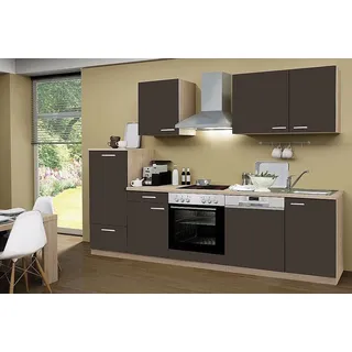 Menke Küchenzeile Classic 270 cm Lava Matt-Sonoma Eiche Nachbildung