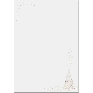 Sigel Weihnachtsbriefpapier Golden Tree Motiv DIN A4 90 g/qm 100 Blatt