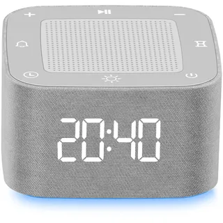 White Noise Machine Einschlafhilfe Weißes Rauschen mit 32 Beruhigende Klängen 7 Farben Nachtlicht 5 Timer Weißes Rauschen Maschine mit Speicherfunktion Schlafhilfe für Erwachsene, Student (A)
