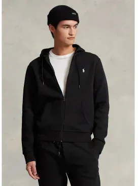 Polo Ralph Lauren für Herren. 710888282001 Doppelt gestricktes Sweatshirt mit schwarzem Reißverschluss (M), Lässig, Baumwolle, Langarm