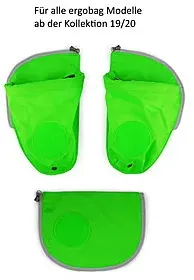 Ergobag Seitentaschen Zip-Set grün ab 2019/2020