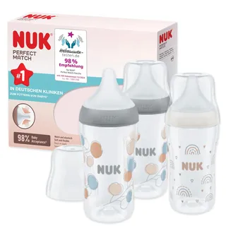 NUK Perfect Match Temperature Control 3er-Set, Ab 3 Monate 260 ml | 3.0 Stück