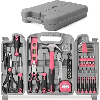 Hi-Spec DIY Frauen Werkzeug Werkzeugset kompletter Werkzeugkoffer 56tlg. pink