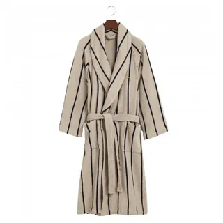 Gant Bademantel Gant Home Bademantel Stripe Robe Putty (M)