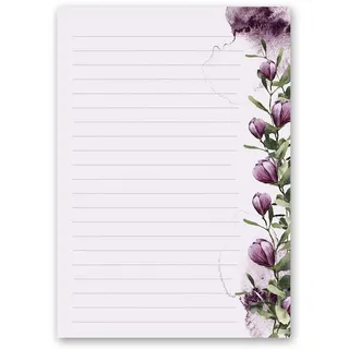 50 Blatt Briefpapier KROKUSSE - DIN A5 Format - Blumen & Blüten