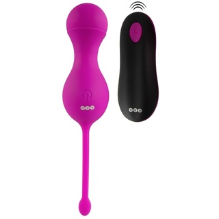 ORION Liebeskugeln - vibrierende Loveballs für Frauen, effektives Beckenbodentraining, für unterwegs, 10 Vibrationsstufen, mit Rückholband, lila