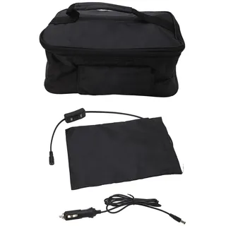 Qcwwy 12V 90W Tragbare Auto-Mikrowelle, Elektro-Ofen Schnellheizende Picknick-Box Auto-Lebensmittelwärmer Zum Aufwärmen und Rohkost-Kochausflug Outdoor-Arbeit Camping