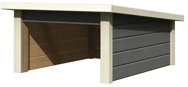 Karibu Woodfeeling Rasenmähroboterhaus 2 - 19 mm-terragrau