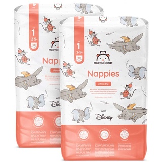 Mama Bear Amazon-Marke: Mama Bear Disney Ultra Dry Windeln Größe 1 (2-5 kg) - MONATSBOX, Weiß, 96 Stück (2 Packungen mit 48)
