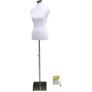 Loywe Schneiderpuppe weiblich Schaufensterpuppe Damenbüste Schneiderbüste kleiderpuppe Büste Torso Gr.36/38 (Weiß)