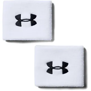 Under Armour Performance Wristband, 2er-Pack schweißableitendes Fitnessband, flexibles Schweißband mit Logo