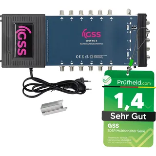 [ Test SEHR GUT *] GSS 5/12 Multischalter für Quattro & Quad LNB (4fach) geeignet, Multiswitch für 1 Satelliten & 12 Teilnehmer (TV, Sat Receiver), Matrix Satellit Verteiler, HD 4K, für Schüssel