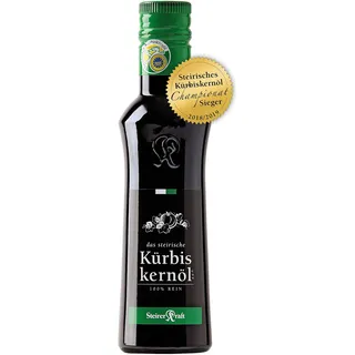 Steirisches Kürbiskernöl g.g.A. Premium – 100% Natürliches Kürbiskernöl aus der Steiermark, kaltgepresst, hoher Nährstoffgehalt, Ideal für Salate, Gerichte & als Zutat (250 ml)
