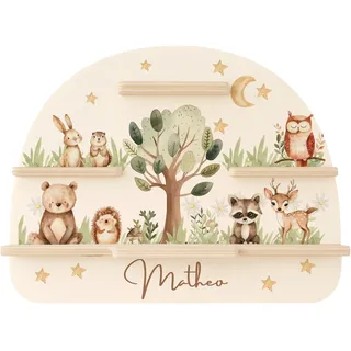 MINIHELDEN - Tonie Regal mit deinem Wunsch-Namen | Wandregal Kinderzimmer zur Aufbewahrung der Tonie Box & Hörfiguren | Tonieregal Mädchen und Jungen - Praktische Kinderzimmer deko & Geschenke Kinder