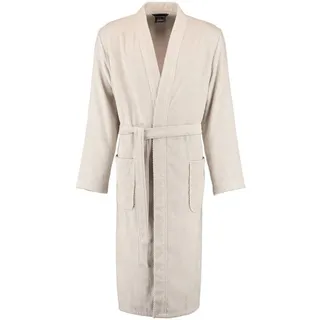 Cawö Herrenbademantel 1835, Langform, Extraleichte Walkfrottier-Qualität, Kimono Kragen, Gürtel, Extraleichte Walkfrottier-Qualität beige XL