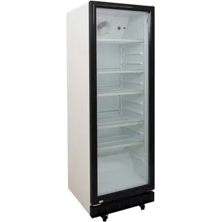 ZORRO Getränkekühlschrank 360 Liter weiß/schwarz mit Glastür - ZK 360