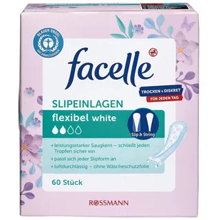 facelle 60er-Pack Slipeinlagen »Flexibel White« weiß