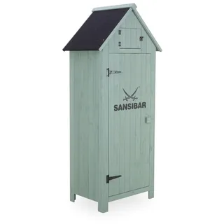 SANSIBAR Living Gartenfigur Garten- SANSIBAR Gerätehaus ROSKILDE BHT 181x66x12 cm grün grün