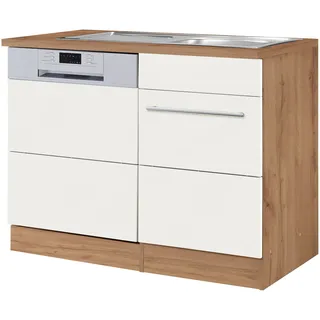 kochstation Spülenschrank »KS-Wien«, Breite 110 cm, inkl. Möbelfront für teilintegrierbaren Geschirrspüler