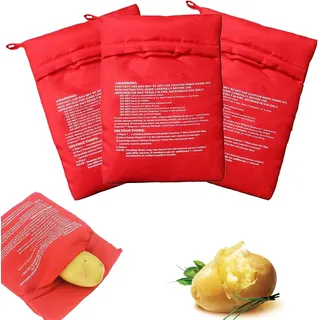 3 Stück Mikrowellen Kartoffelbeutel,Kartoffel Tasche,Kartoffelsack,Kartoffelsack