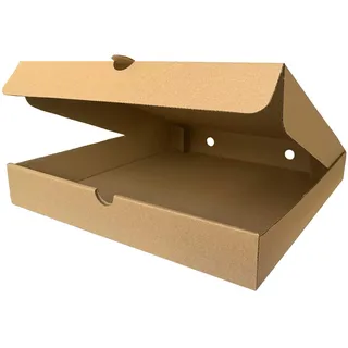 25 x einfarbige Pizzaschachteln, Pizza Boxen, 23 cm, Braun