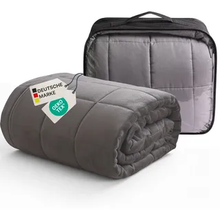 nyvi Gewichtsdecke NYVIGravity 135x200 cm - Therapiedecke für Erwachsene - Anti-Stress, Besserer Schlaf - Entspannungsdecke aus Mikrofaser mit Glasperlen Größe:135x200 cm - 7 kg