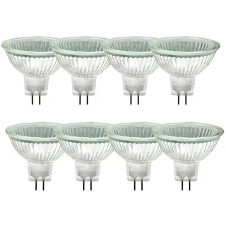 WinDerMo MR16 Halogen Leuchtmittel, Halogen 12V 20W, GU5.3 Halogenlampen Dimmbar 8 Stück, MR16 Halogenstrahler 2700K Warmweiß, 280LM Halogen Reflektor Deckenglühbirnen
