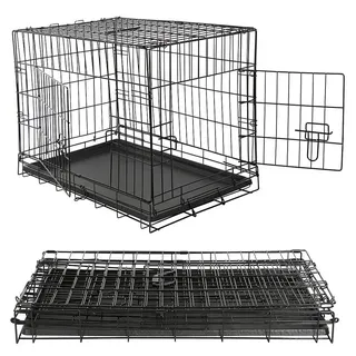 MuCoLa - Hundetransportbox Falltbar Drahtkäfig Hunde Transportbox Gitterbox Hundekäfig