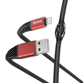 Hama Extreme (1,5m) (schwarz/rot) Lightning-Datenkabel
