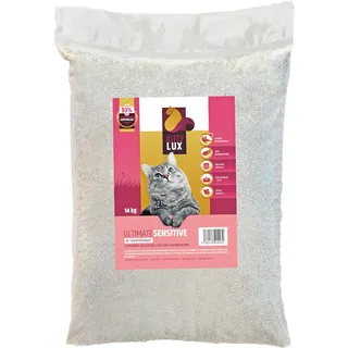 KITTYLUX KittyLux klumpende Katzenstreu Ultimate Sensitive 14kg mit Babypuderduft für Sensible Katzen, Klumpstreu 100% Naturbentonit, Feste Klumpenbildung, schnelle Geruchsbildung, geringer Verbrauch