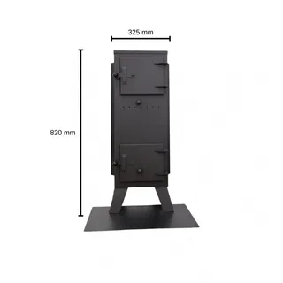 nortpol trade Werkstattofen GT7 Profi Metall Schwarz