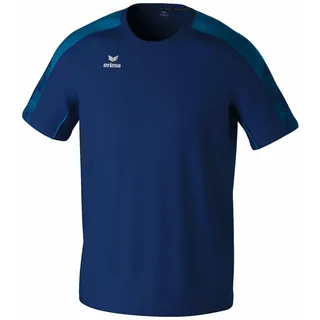 Erima Evo Star Junior Kurzarm-T-Shirt New Navy / Mykonos Blue 140 cm