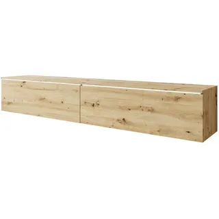 Mirjan24 Tv-Lowboard, Eiche Artisan, Holzwerkstoff, Rechteckig,Rechteckig, 180x30x33 cm, Wohnzimmer, Wohnwände, Lowboards, Lowboards stehend