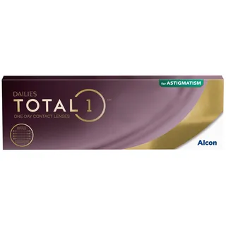 Alcon Dailies Total 1 for Astigmatism Tageslinsen (3.75 dpt, Zyl. 0.75 Achse 10 ° | BC 8.6) mit UV-Schutz