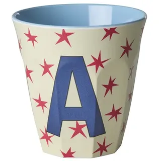 Rice Melamin Buchstabenbecher Stars, A