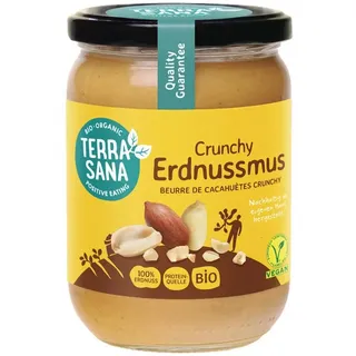 TerraSana Erdnussmus crunchy bio 500g
