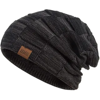 REDESS Beanie Mütze für Herren und Damen Winter Warme Mützen Stricken Slouchy Thick Skull Cap - Einheitsgröße